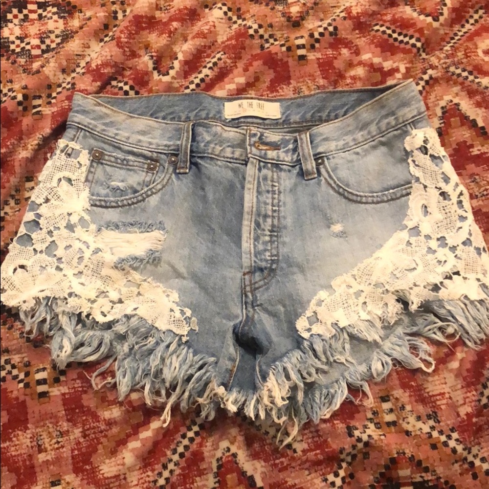 Free people denim shorts